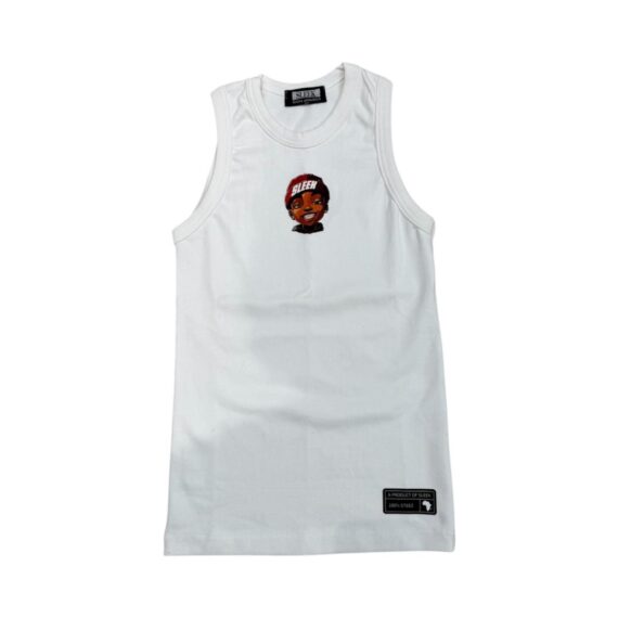 SLEEK Ribbed Tank In White