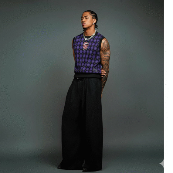 Retroflex purple and Black Tank Top