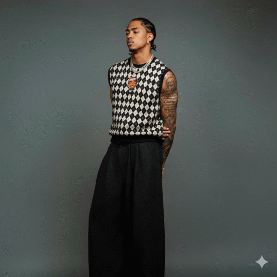 Retroflex White and Black Tank Top