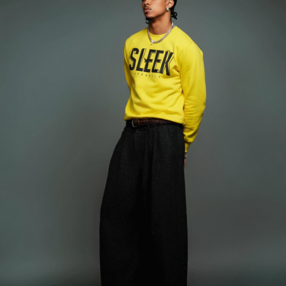 SLEEK Casual Sweatshirt in yellow