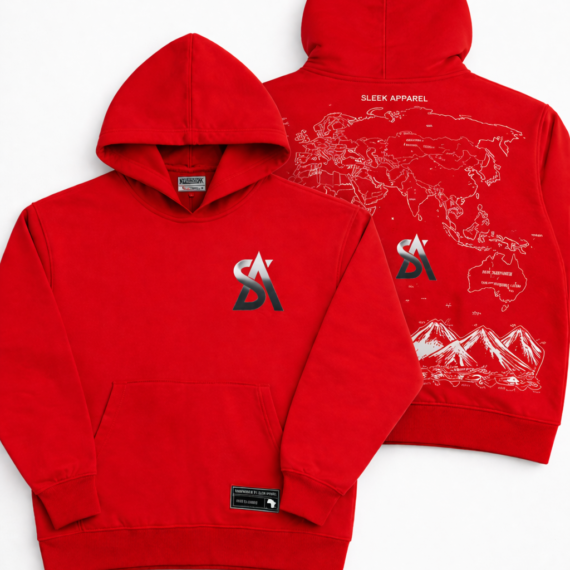 Sleek Archive Hoodie – Red