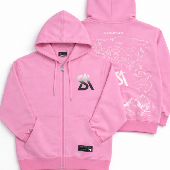 Sleek Archive Hoodie – Rose