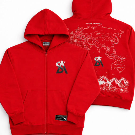 Sleek Archive Hoodie – RED